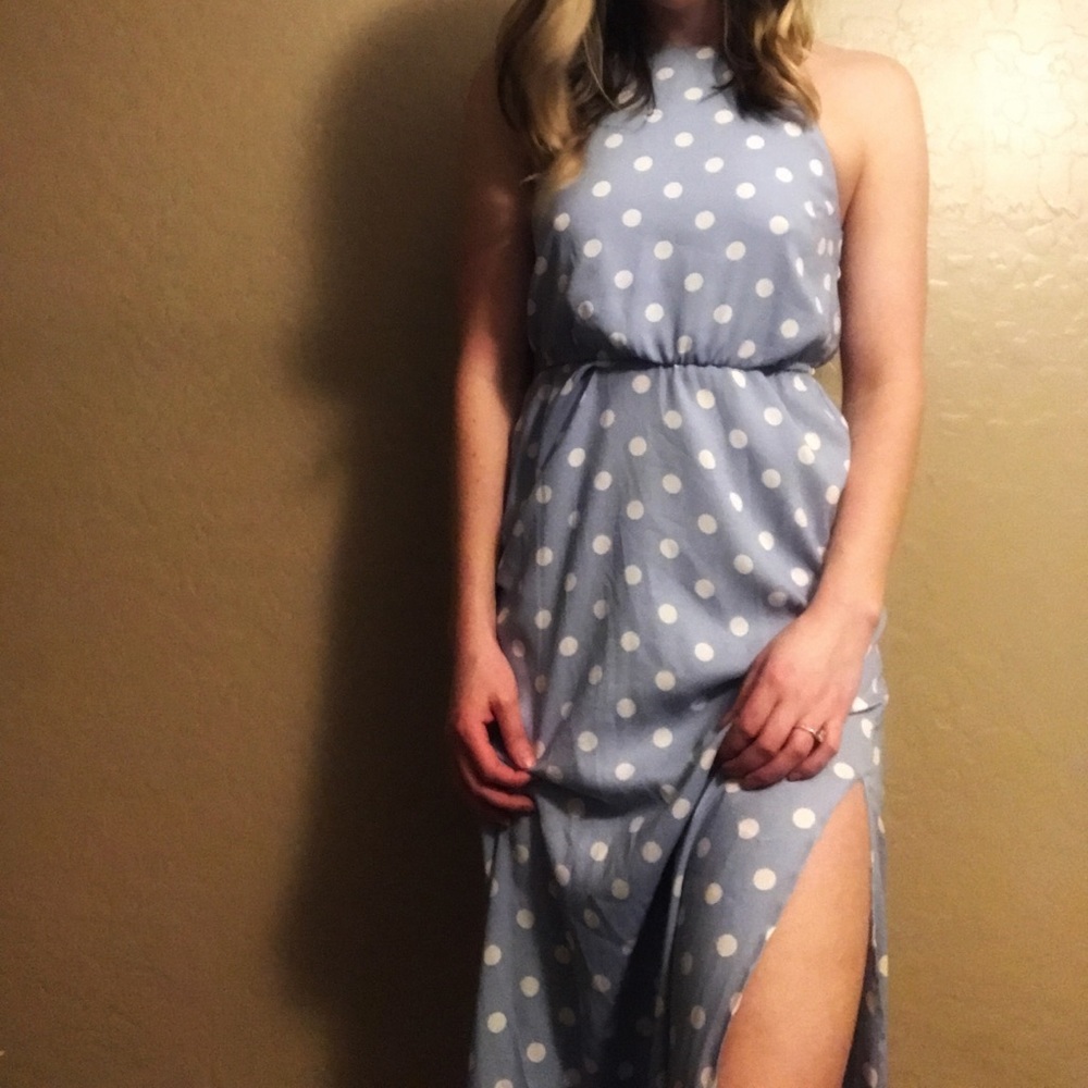 Ann Taylor polka dot maxi dress